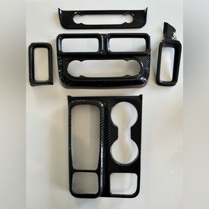 Ford Maverick 2022-2024 Carbon Fiber Style Center Console Trim Kit - 5 Piece Set
